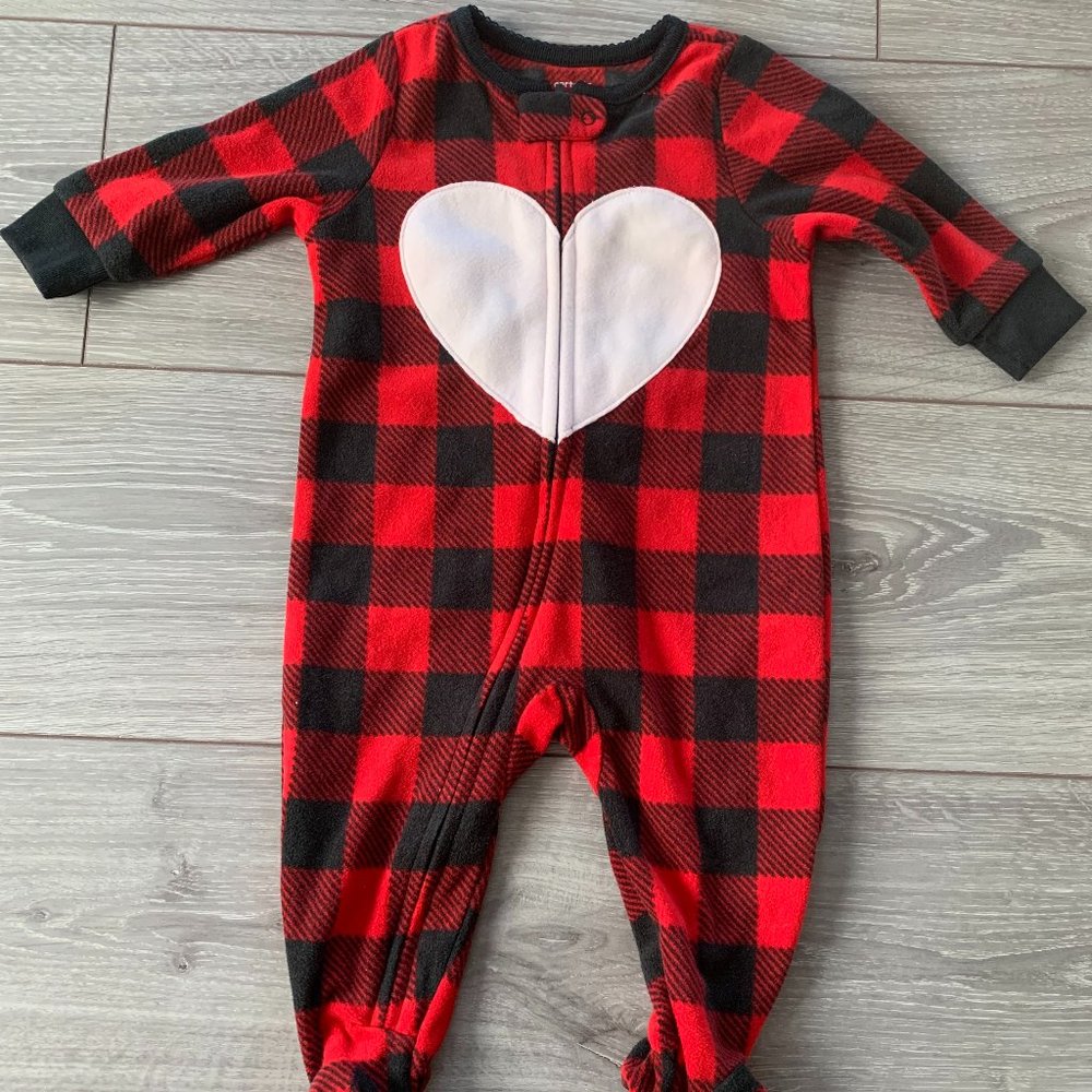 Fleece 6 month zippered onesie
